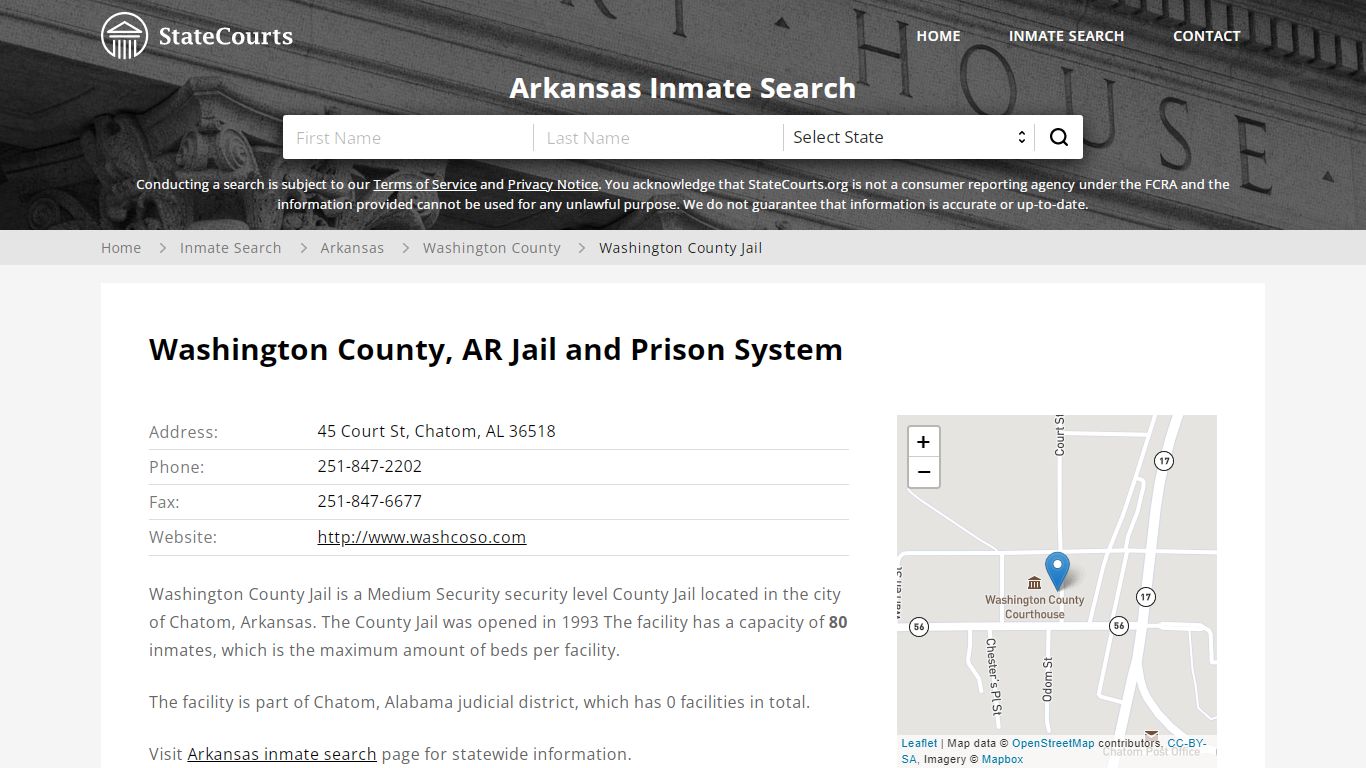 Washington County Jail Inmate Records Search, Arkansas ...