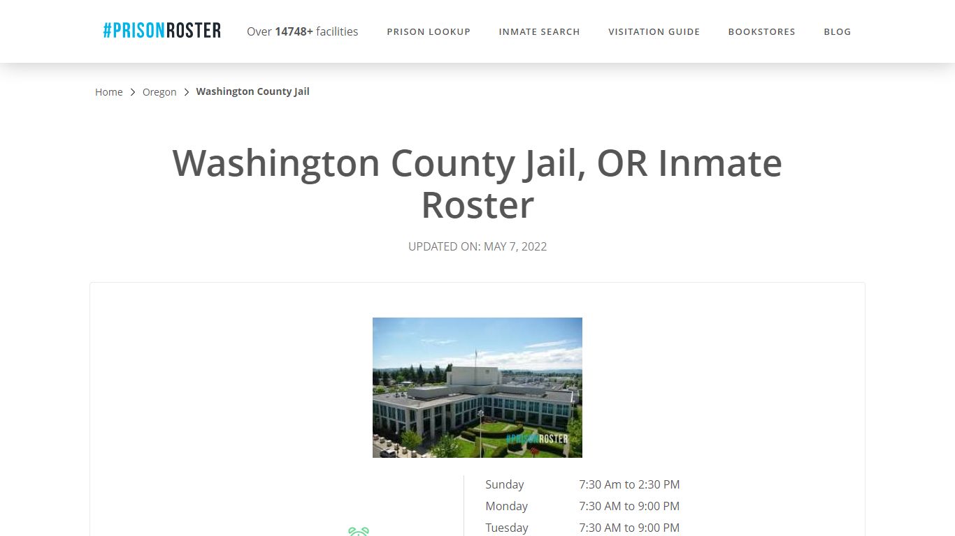 Washington County Jail, OR Inmate Roster